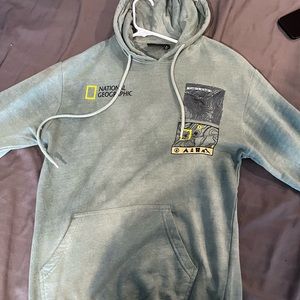 National Geographic Hoodie Green Size Small
